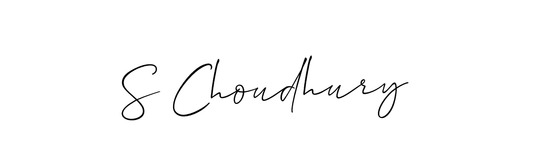 Make a beautiful signature design for name S Choudhury. With this signature (Allison_Script) style, you can create a handwritten signature for free. S Choudhury signature style 2 images and pictures png