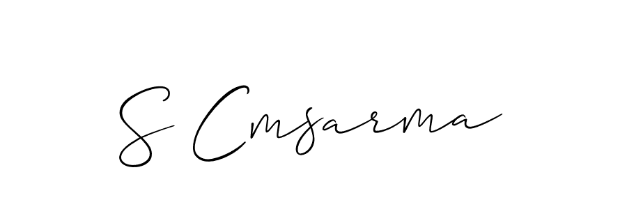 if you are searching for the best signature style for your name S Cmsarma. so please give up your signature search. here we have designed multiple signature styles  using Allison_Script. S Cmsarma signature style 2 images and pictures png