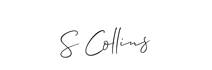 Allison_Script is a professional signature style that is perfect for those who want to add a touch of class to their signature. It is also a great choice for those who want to make their signature more unique. Get S Collins name to fancy signature for free. S Collins signature style 2 images and pictures png
