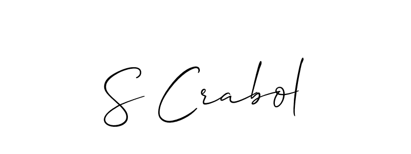 Create a beautiful signature design for name S Crabol. With this signature (Allison_Script) fonts, you can make a handwritten signature for free. S Crabol signature style 2 images and pictures png
