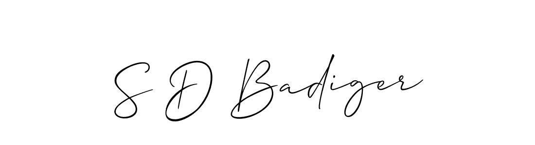 Make a short S D Badiger signature style. Manage your documents anywhere anytime using Allison_Script. Create and add eSignatures, submit forms, share and send files easily. S D Badiger signature style 2 images and pictures png