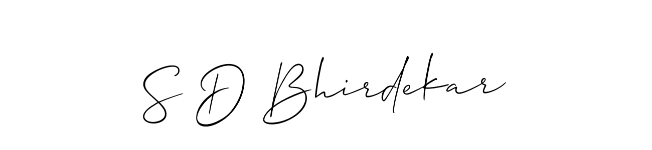 S D Bhirdekar stylish signature style. Best Handwritten Sign (Allison_Script) for my name. Handwritten Signature Collection Ideas for my name S D Bhirdekar. S D Bhirdekar signature style 2 images and pictures png