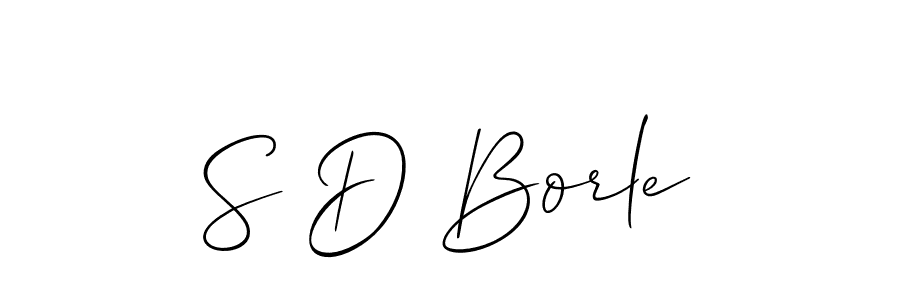 Create a beautiful signature design for name S D Borle. With this signature (Allison_Script) fonts, you can make a handwritten signature for free. S D Borle signature style 2 images and pictures png