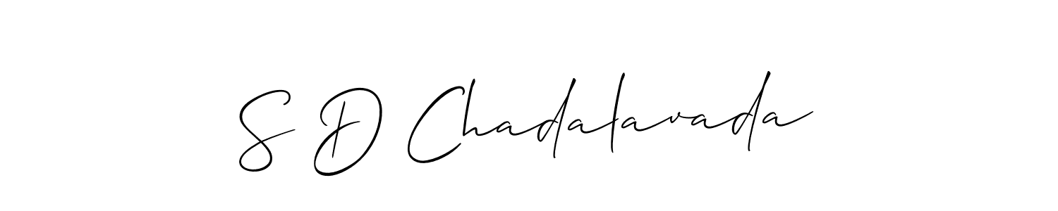 This is the best signature style for the S D Chadalavada name. Also you like these signature font (Allison_Script). Mix name signature. S D Chadalavada signature style 2 images and pictures png