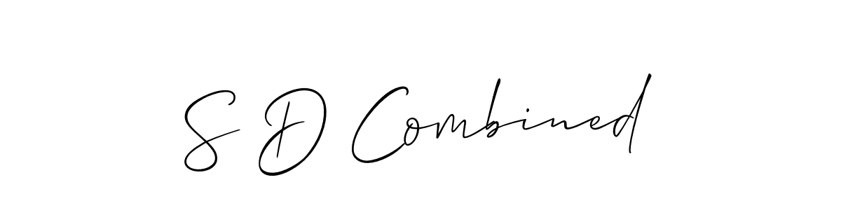 Make a beautiful signature design for name S D Combined. With this signature (Allison_Script) style, you can create a handwritten signature for free. S D Combined signature style 2 images and pictures png