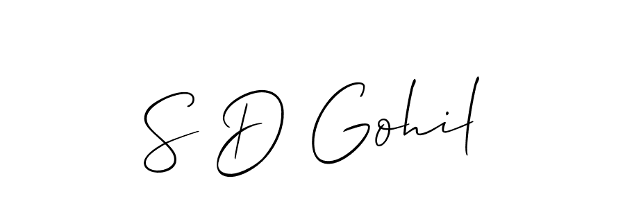 Design your own signature with our free online signature maker. With this signature software, you can create a handwritten (Allison_Script) signature for name S D Gohil. S D Gohil signature style 2 images and pictures png