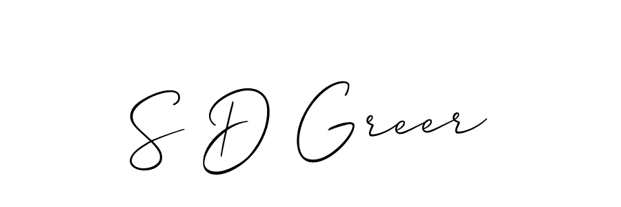 How to Draw S D Greer signature style? Allison_Script is a latest design signature styles for name S D Greer. S D Greer signature style 2 images and pictures png
