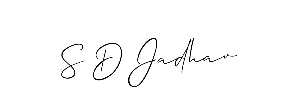 Best and Professional Signature Style for S D Jadhav. Allison_Script Best Signature Style Collection. S D Jadhav signature style 2 images and pictures png
