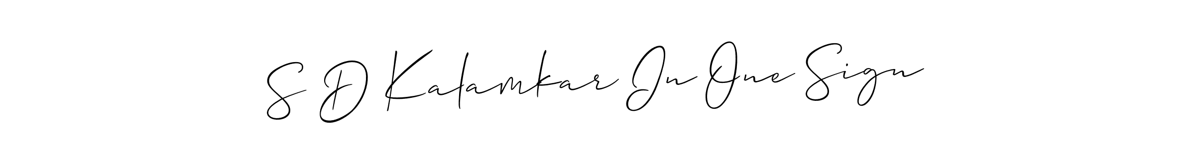 Make a beautiful signature design for name S D Kalamkar In One Sign. Use this online signature maker to create a handwritten signature for free. S D Kalamkar In One Sign signature style 2 images and pictures png