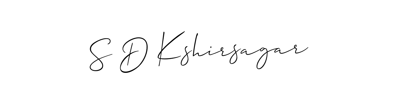 Create a beautiful signature design for name S D Kshirsagar. With this signature (Allison_Script) fonts, you can make a handwritten signature for free. S D Kshirsagar signature style 2 images and pictures png