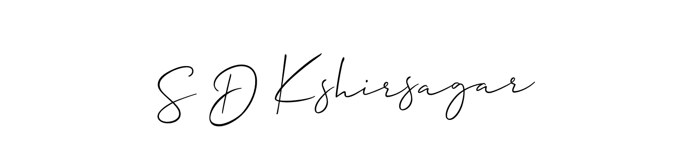 Create a beautiful signature design for name S D Kshirsagar. With this signature (Allison_Script) fonts, you can make a handwritten signature for free. S D Kshirsagar signature style 2 images and pictures png