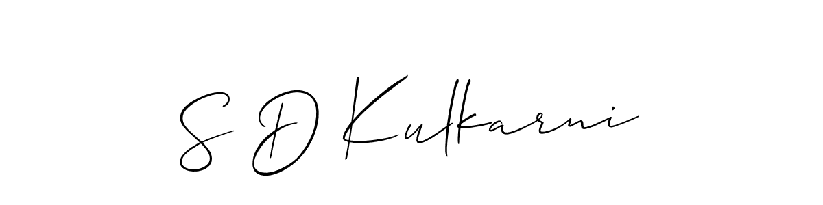 S D Kulkarni stylish signature style. Best Handwritten Sign (Allison_Script) for my name. Handwritten Signature Collection Ideas for my name S D Kulkarni. S D Kulkarni signature style 2 images and pictures png