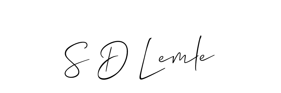 Allison_Script is a professional signature style that is perfect for those who want to add a touch of class to their signature. It is also a great choice for those who want to make their signature more unique. Get S D Lemle name to fancy signature for free. S D Lemle signature style 2 images and pictures png