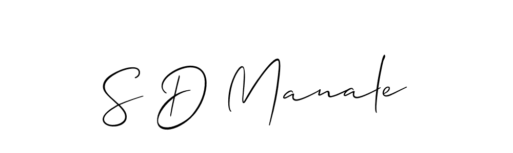How to make S D Manale signature? Allison_Script is a professional autograph style. Create handwritten signature for S D Manale name. S D Manale signature style 2 images and pictures png