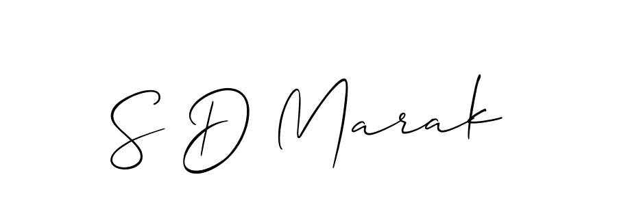 How to make S D Marak name signature. Use Allison_Script style for creating short signs online. This is the latest handwritten sign. S D Marak signature style 2 images and pictures png