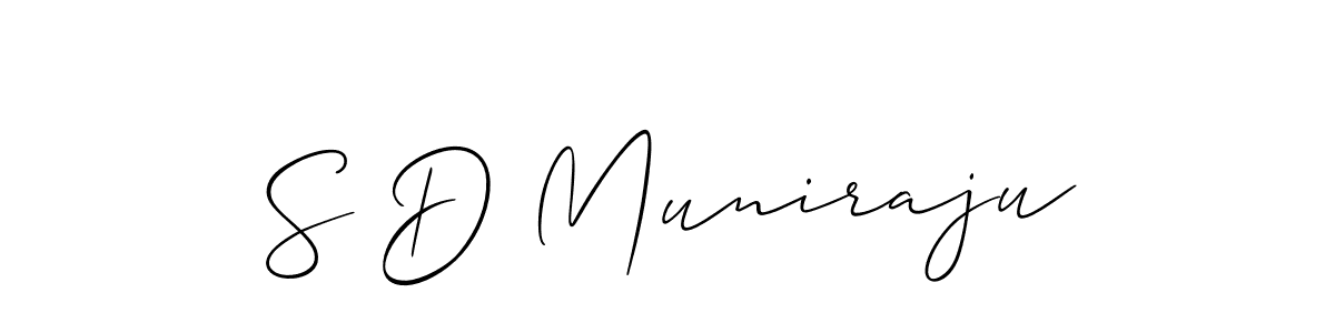 How to make S D Muniraju name signature. Use Allison_Script style for creating short signs online. This is the latest handwritten sign. S D Muniraju signature style 2 images and pictures png