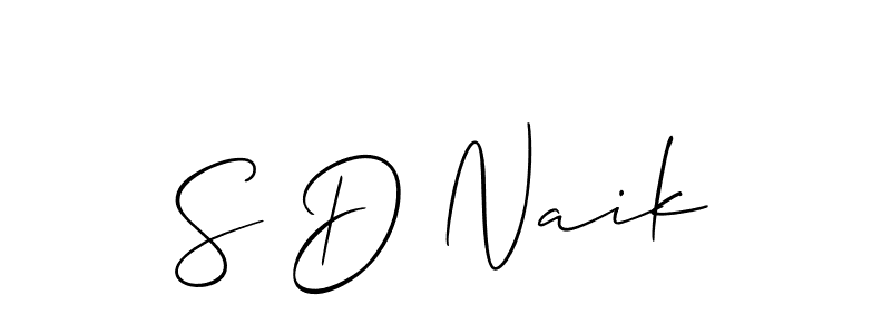 S D Naik stylish signature style. Best Handwritten Sign (Allison_Script) for my name. Handwritten Signature Collection Ideas for my name S D Naik. S D Naik signature style 2 images and pictures png