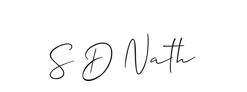 How to make S D Nath name signature. Use Allison_Script style for creating short signs online. This is the latest handwritten sign. S D Nath signature style 2 images and pictures png