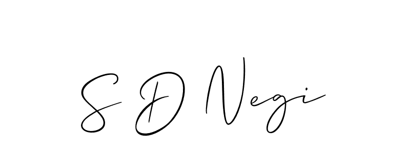 if you are searching for the best signature style for your name S D Negi. so please give up your signature search. here we have designed multiple signature styles  using Allison_Script. S D Negi signature style 2 images and pictures png