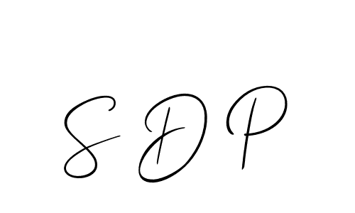 How to make S D P signature? Allison_Script is a professional autograph style. Create handwritten signature for S D P name. S D P signature style 2 images and pictures png