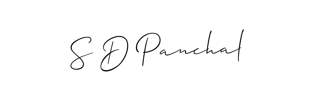 Create a beautiful signature design for name S D Panchal. With this signature (Allison_Script) fonts, you can make a handwritten signature for free. S D Panchal signature style 2 images and pictures png