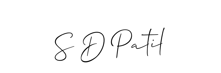 Create a beautiful signature design for name S D Patil. With this signature (Allison_Script) fonts, you can make a handwritten signature for free. S D Patil signature style 2 images and pictures png