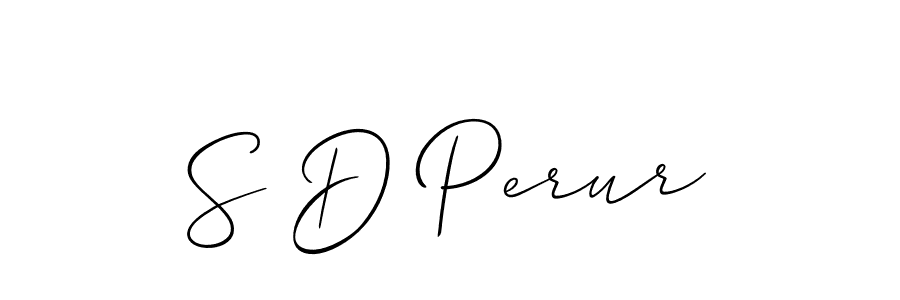 It looks lik you need a new signature style for name S D Perur. Design unique handwritten (Allison_Script) signature with our free signature maker in just a few clicks. S D Perur signature style 2 images and pictures png
