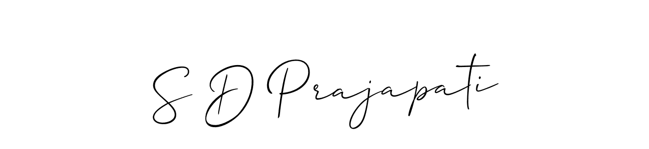 Create a beautiful signature design for name S D Prajapati. With this signature (Allison_Script) fonts, you can make a handwritten signature for free. S D Prajapati signature style 2 images and pictures png