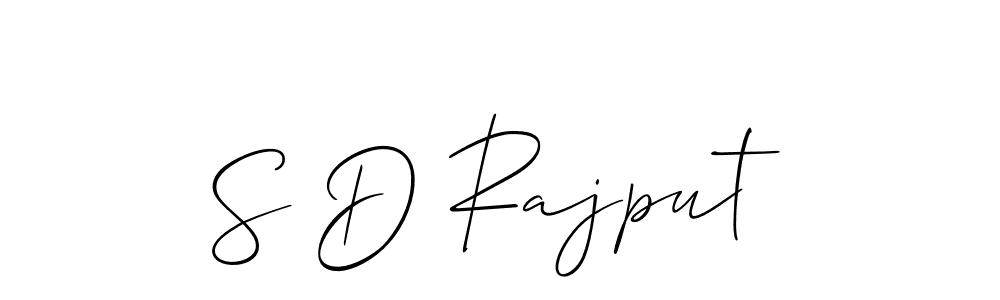 Also You can easily find your signature by using the search form. We will create S D Rajput name handwritten signature images for you free of cost using Allison_Script sign style. S D Rajput signature style 2 images and pictures png