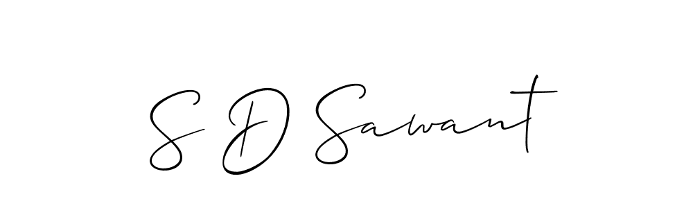 How to make S D Sawant signature? Allison_Script is a professional autograph style. Create handwritten signature for S D Sawant name. S D Sawant signature style 2 images and pictures png