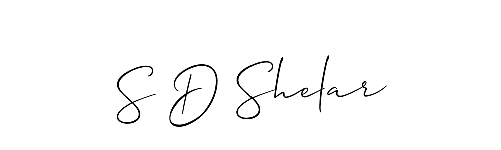 How to make S D Shelar signature? Allison_Script is a professional autograph style. Create handwritten signature for S D Shelar name. S D Shelar signature style 2 images and pictures png