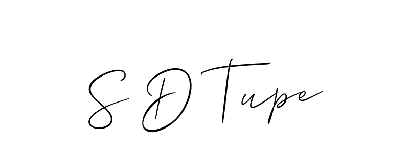 S D Tupe stylish signature style. Best Handwritten Sign (Allison_Script) for my name. Handwritten Signature Collection Ideas for my name S D Tupe. S D Tupe signature style 2 images and pictures png