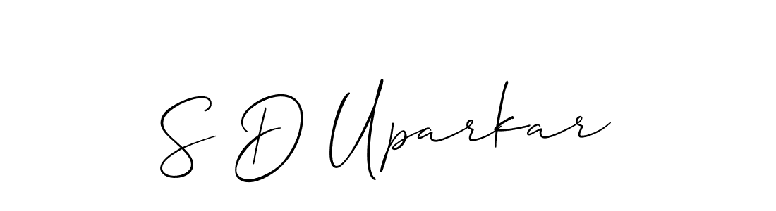 How to make S D Uparkar name signature. Use Allison_Script style for creating short signs online. This is the latest handwritten sign. S D Uparkar signature style 2 images and pictures png