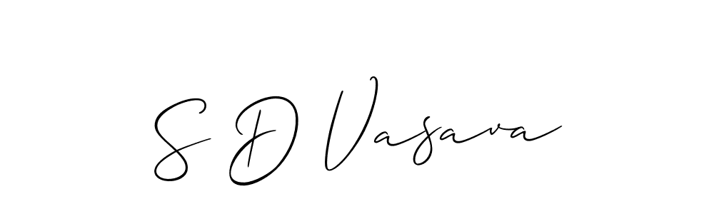 Also You can easily find your signature by using the search form. We will create S D Vasava name handwritten signature images for you free of cost using Allison_Script sign style. S D Vasava signature style 2 images and pictures png