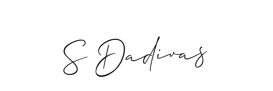 Also we have S Dadivas name is the best signature style. Create professional handwritten signature collection using Allison_Script autograph style. S Dadivas signature style 2 images and pictures png