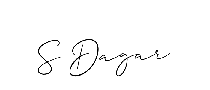 Make a beautiful signature design for name S Dagar. With this signature (Allison_Script) style, you can create a handwritten signature for free. S Dagar signature style 2 images and pictures png