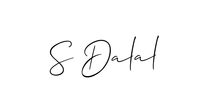 Allison_Script is a professional signature style that is perfect for those who want to add a touch of class to their signature. It is also a great choice for those who want to make their signature more unique. Get S Dalal name to fancy signature for free. S Dalal signature style 2 images and pictures png