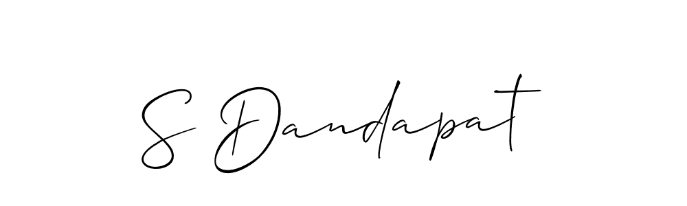 Also You can easily find your signature by using the search form. We will create S Dandapat name handwritten signature images for you free of cost using Allison_Script sign style. S Dandapat signature style 2 images and pictures png