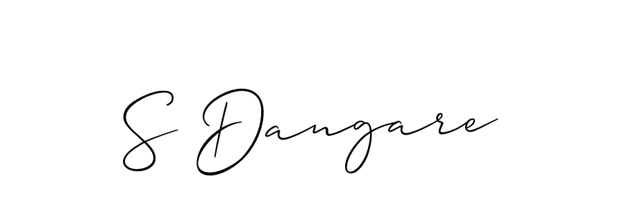 Design your own signature with our free online signature maker. With this signature software, you can create a handwritten (Allison_Script) signature for name S Dangare. S Dangare signature style 2 images and pictures png
