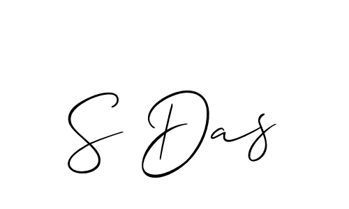 You should practise on your own different ways (Allison_Script) to write your name (S Das) in signature. don't let someone else do it for you. S Das signature style 2 images and pictures png