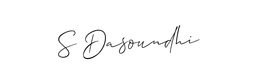 This is the best signature style for the S Dasoundhi name. Also you like these signature font (Allison_Script). Mix name signature. S Dasoundhi signature style 2 images and pictures png