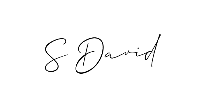 Allison_Script is a professional signature style that is perfect for those who want to add a touch of class to their signature. It is also a great choice for those who want to make their signature more unique. Get S David name to fancy signature for free. S David signature style 2 images and pictures png