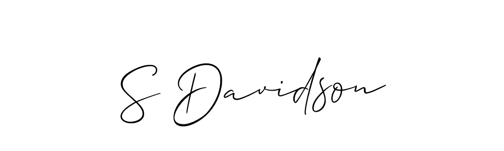 It looks lik you need a new signature style for name S Davidson. Design unique handwritten (Allison_Script) signature with our free signature maker in just a few clicks. S Davidson signature style 2 images and pictures png