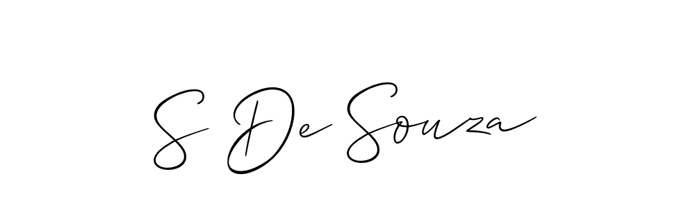 How to Draw S De Souza signature style? Allison_Script is a latest design signature styles for name S De Souza. S De Souza signature style 2 images and pictures png