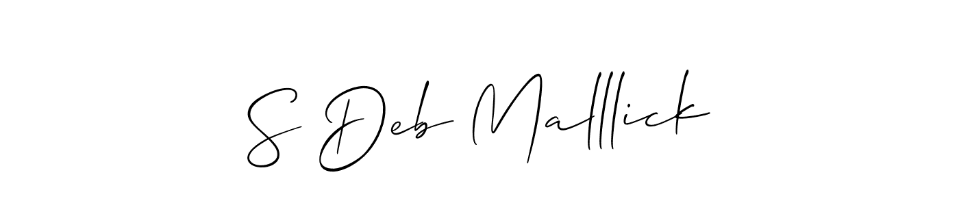 Check out images of Autograph of S Deb Malllick name. Actor S Deb Malllick Signature Style. Allison_Script is a professional sign style online. S Deb Malllick signature style 2 images and pictures png