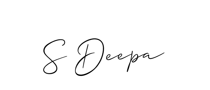 Create a beautiful signature design for name S Deepa. With this signature (Allison_Script) fonts, you can make a handwritten signature for free. S Deepa signature style 2 images and pictures png