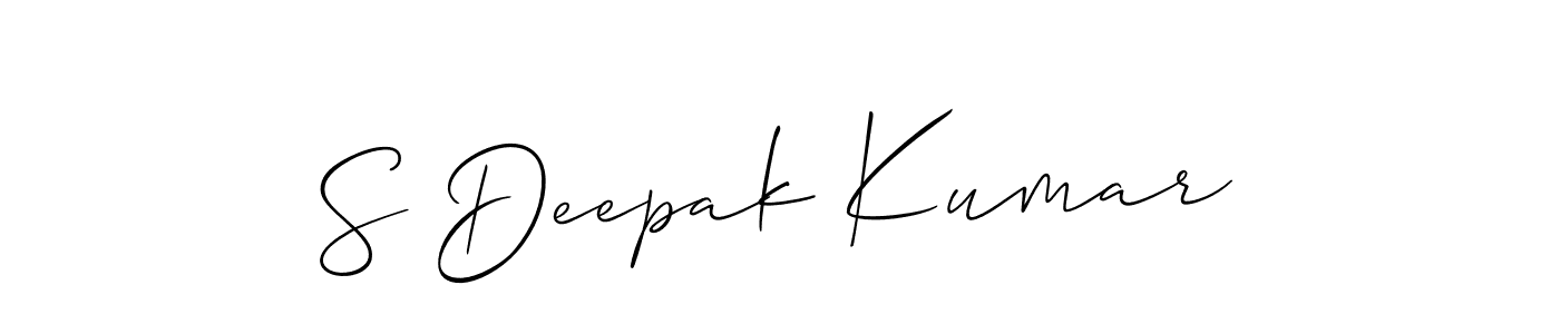 Make a beautiful signature design for name S Deepak Kumar. With this signature (Allison_Script) style, you can create a handwritten signature for free. S Deepak Kumar signature style 2 images and pictures png