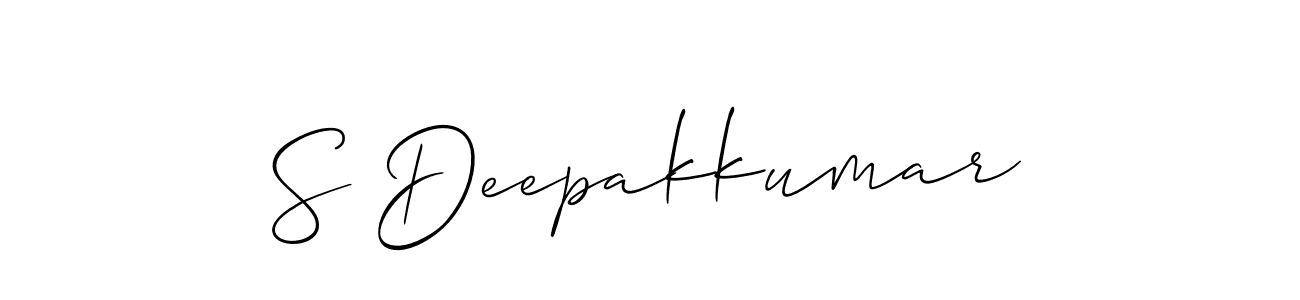 if you are searching for the best signature style for your name S Deepakkumar. so please give up your signature search. here we have designed multiple signature styles  using Allison_Script. S Deepakkumar signature style 2 images and pictures png