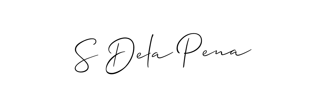 How to make S Dela Pena signature? Allison_Script is a professional autograph style. Create handwritten signature for S Dela Pena name. S Dela Pena signature style 2 images and pictures png