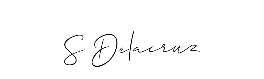You should practise on your own different ways (Allison_Script) to write your name (S Delacruz) in signature. don't let someone else do it for you. S Delacruz signature style 2 images and pictures png